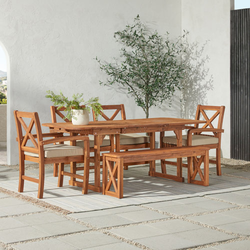 Natural Hardwoods Patio Dining Sets You'll Love Wayfair